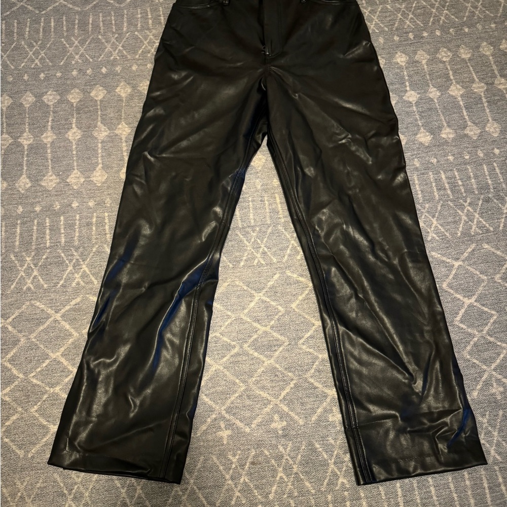 Abercrombie & Fitch Black Faux Leather Pants
